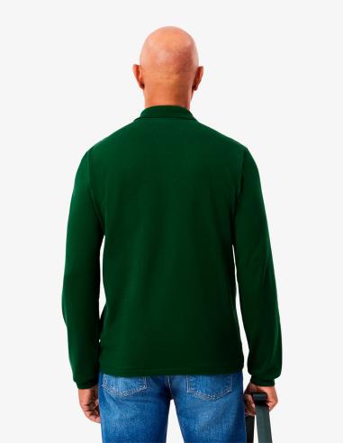 Polo Lacoste Manga Larga Básico Verde | Manzanos Moda