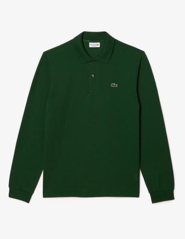 Polo Lacoste Manga Larga Básico Verde | Manzanos Moda