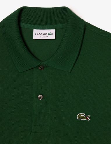 Polo Lacoste Manga Larga Básico Verde | Manzanos Moda