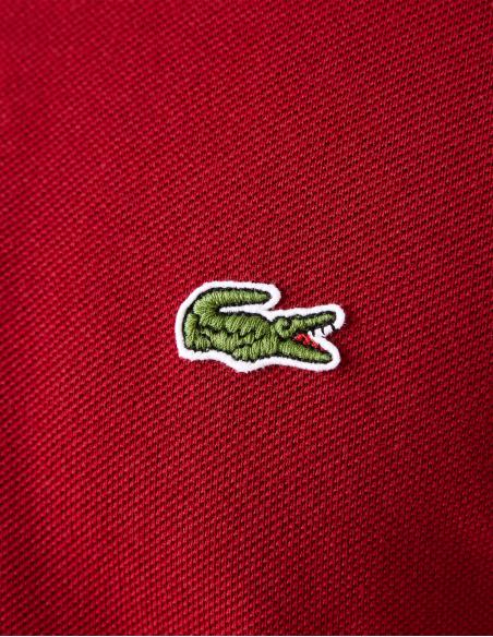 Polo Lacoste Burdeos Manga Larga Basic