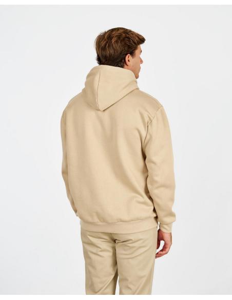Sudadera Spagnolo Beige Logo Embosado - Sudadera Hombre Calidad Premium