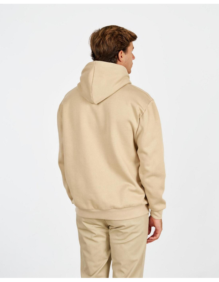 Sudadera Spagnolo Beige Logo Embosado - Sudadera Hombre Calidad Premium