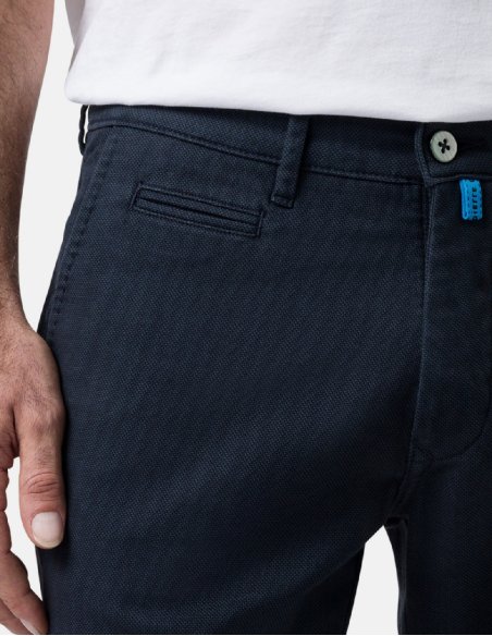 Pantalón Chino Pierre Cardin Lyon Azul Marino Hombre Regular Fit Futureflex Algodón