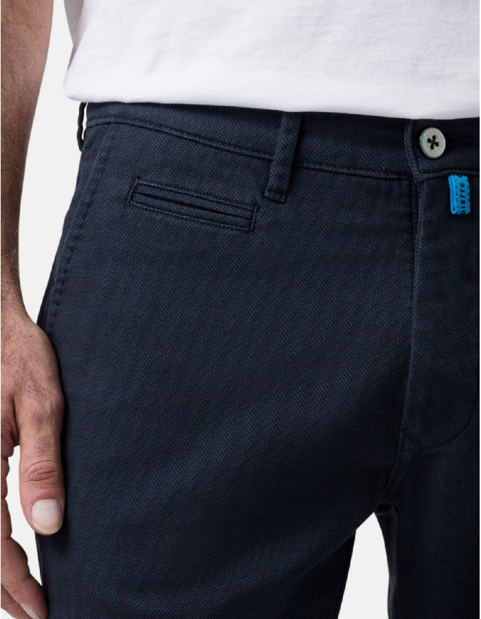 Pantalón Chino Pierre Cardin Lyon Azul Marino Hombre Regular Fit Futureflex Algodón