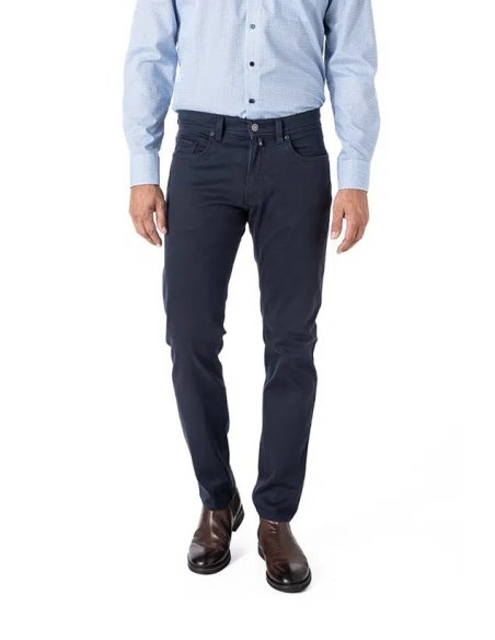 Pantalón Pierre Cardin Lyon Azul Marino - Vaquero 5 Bolsillos Hombre Elegante