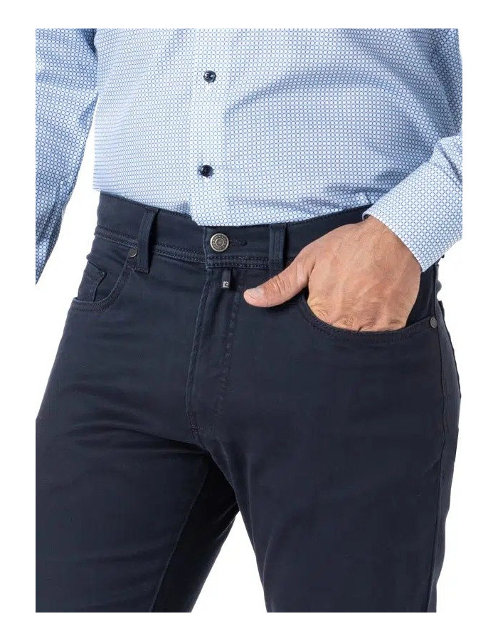 Pantalón Pierre Cardin Lyon Azul Marino - Vaquero 5 Bolsillos Hombre Elegante