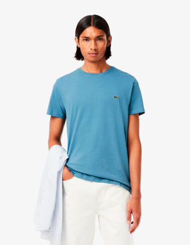 Camiseta Lacoste Algodón Azul Calcaire Camiseta Lacoste Algodón Azul Calcaire