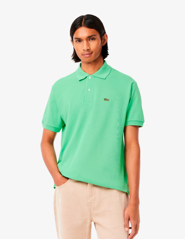 Polo Lacoste L.12.12 Verde Básico Elegante