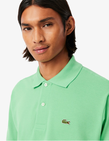 Polo Lacoste L.12.12 Verde Básico Elegante