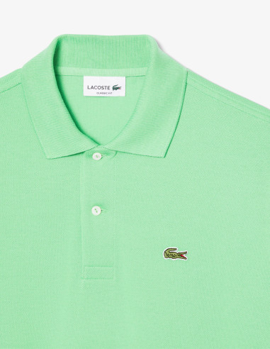 Polo Lacoste L.12.12 Verde Básico Elegante