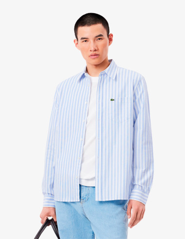 Camisa Lacoste Oxford de Rayas | Clásico y Elegante Camisa Lacoste Oxford de Rayas | Clásico y Elegante
