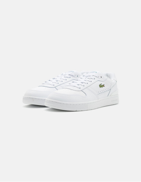 Zapatillas Lacoste T-Clip de piel blanca