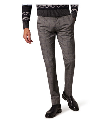 Pantalón Chino Hombre Pierre Cardin Cuadro de Gales Gris - Algodón Elastano