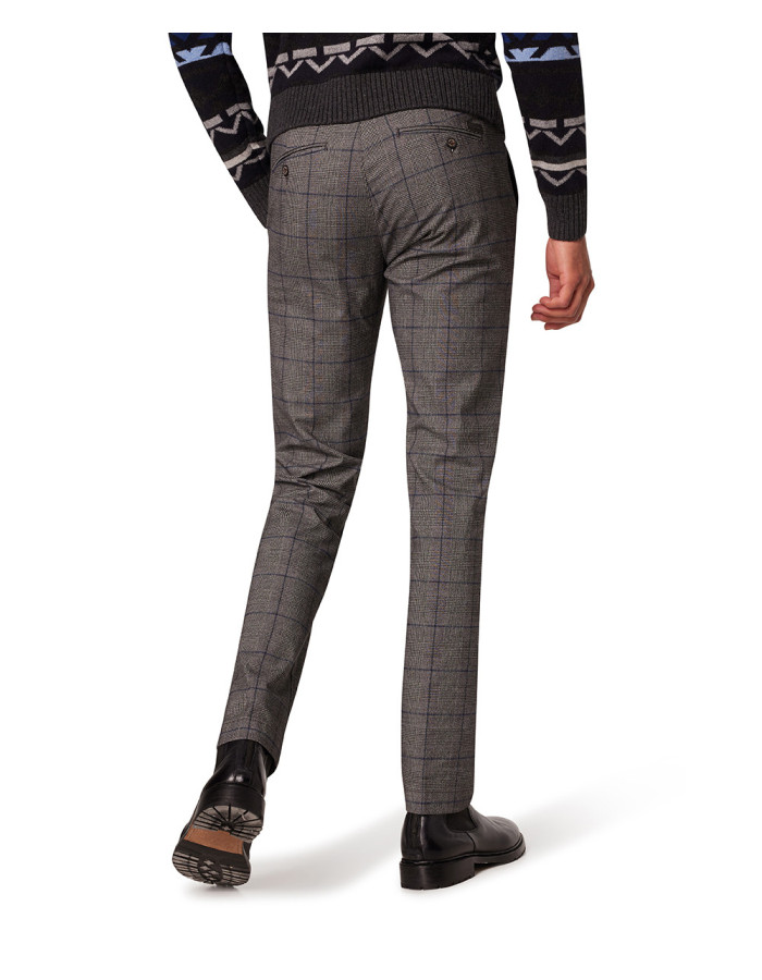 Pantalón Chino Hombre Pierre Cardin Cuadro de Gales Gris - Algodón Elastano