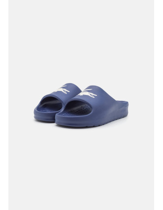 Blue Lacoste slide puffy sole 2
