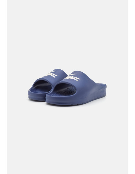 Chanclas Nike azules con el Swoosh blanco