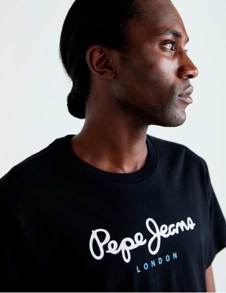 Camiseta Pepe Jeans Logo Eggo Negro | Estilo Elegante