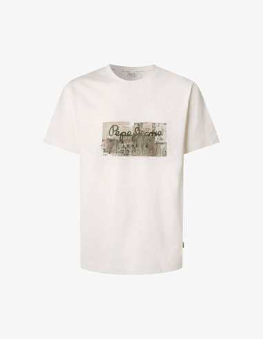 Camiseta Pepe Jeans Dalter Off White | Estilo Minimalista Camiseta Pepe Jeans Dalter Off White | Estilo Minimalista