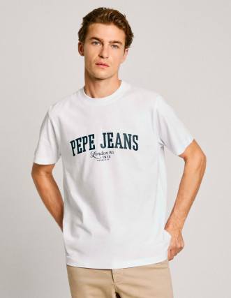 Camiseta Pepe Jeans Derril Estampado Blanco | Estilo Moderno