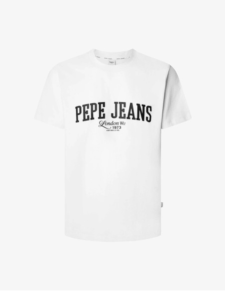 Camiseta Pepe Jeans Derril Estampado Blanco | Estilo Moderno