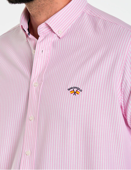 Camisa Spagnolo Oxford Raya Rosa - Colección Verano Elegante y Moderna