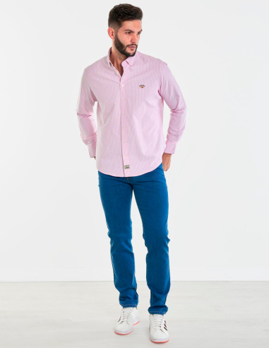 Camisa Spagnolo Oxford Raya Rosa - Colección Verano Elegante y Moderna