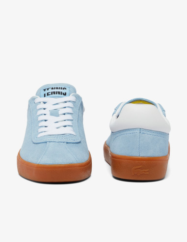 Blue suede Lacoste women’s sneakers. Blue suede Lacoste women’s sneakers.