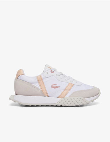 Zapatilla deportiva Lacoste en blanco y melocotón Zapatilla deportiva Lacoste en blanco y melocotón