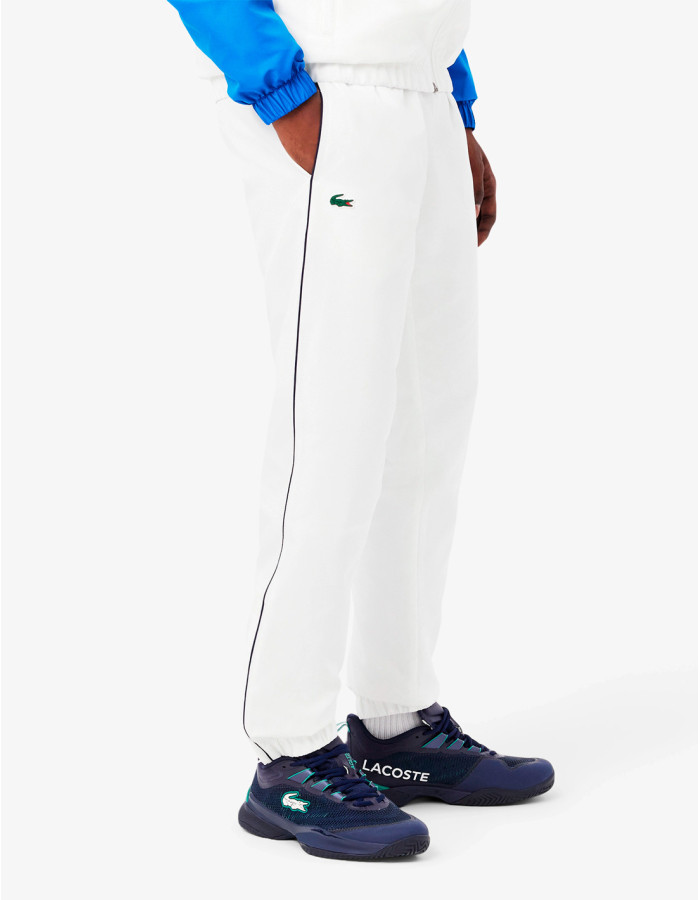 Chándal Lacoste Tafetán Blanco Marino - Conjunto Deportivo Hombre con Capucha