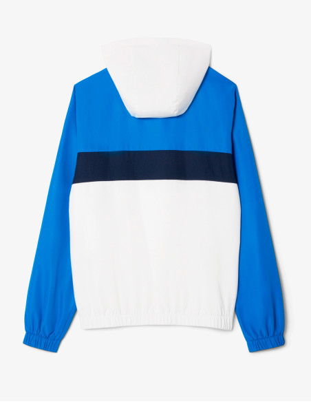 Chándal Lacoste Tafetán Blanco Marino - Conjunto Deportivo Hombre con Capucha