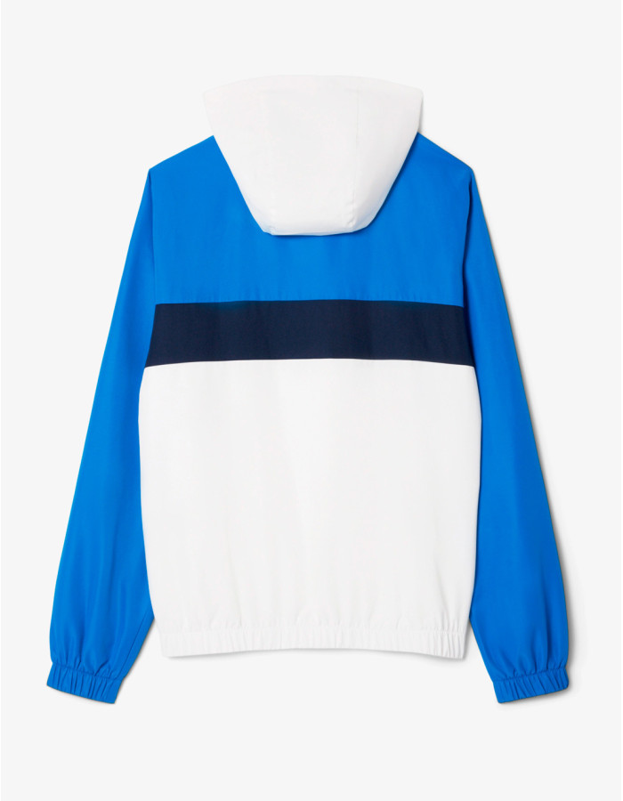 Chándal Lacoste Tafetán Blanco Marino - Conjunto Deportivo Hombre con Capucha