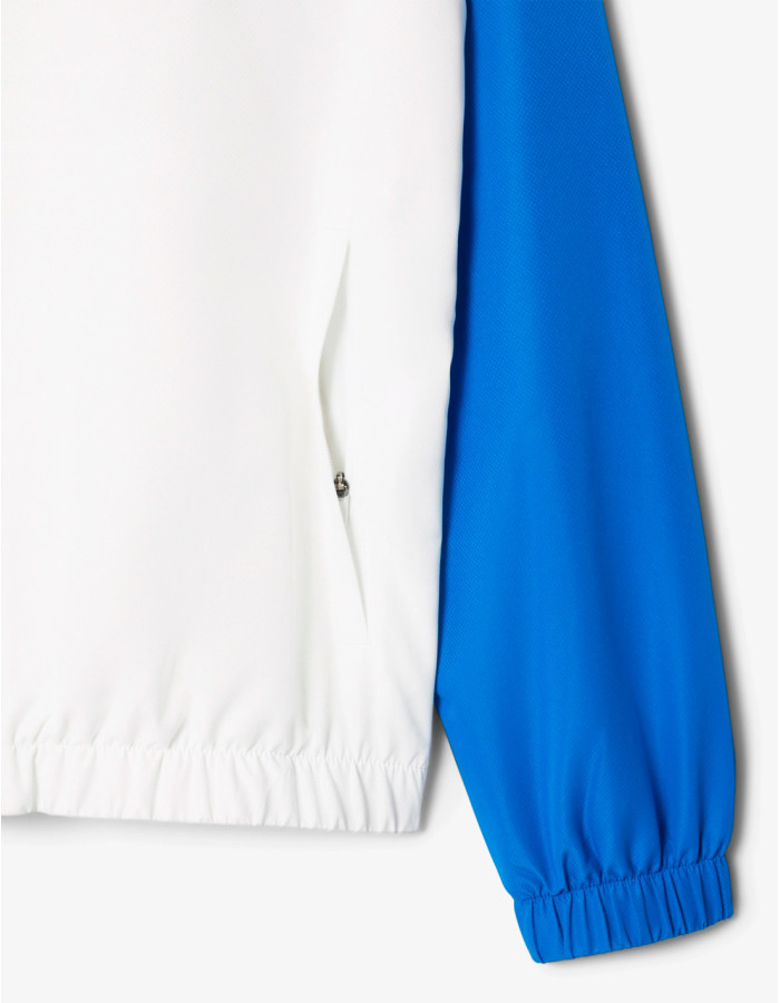 Chándal Lacoste Tafetán Blanco Marino - Conjunto Deportivo Hombre con Capucha