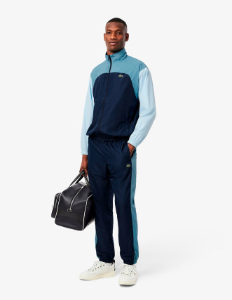 Chaqueta Lacoste Hidrófuga Bloques Color Marine - Deportiva Impermeable Hombre