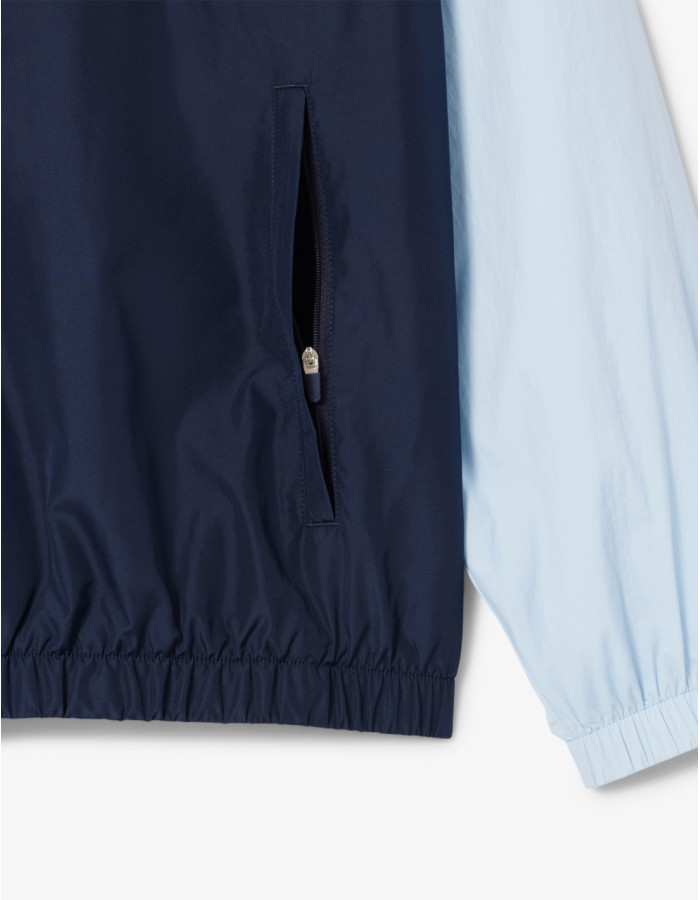 Chaqueta Lacoste Hidrófuga Bloques Color Marine - Deportiva Impermeable Hombre