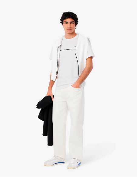 Comprar Camiseta Lacoste hombre - Blanco con ribete LACOSTE - ¡Exclusivo online!