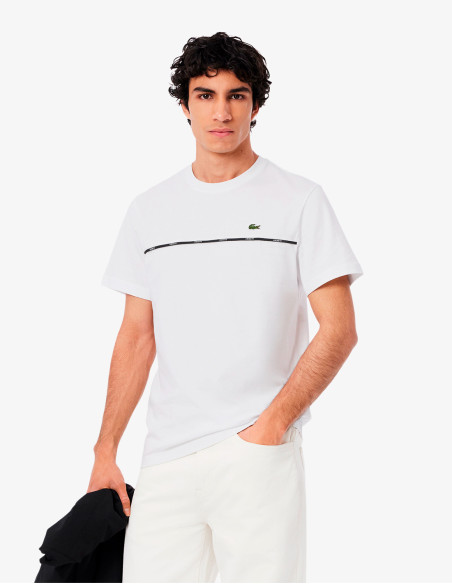 Comprar Camiseta Lacoste hombre - Blanco con ribete LACOSTE - ¡Exclusivo online!