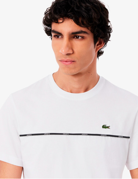 Comprar Camiseta Lacoste hombre - Blanco con ribete LACOSTE - ¡Exclusivo online!