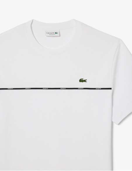 Comprar Camiseta Lacoste hombre - Blanco con ribete LACOSTE - ¡Exclusivo online!
