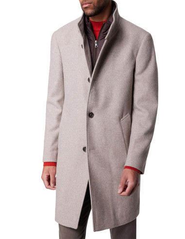 Abrigo Pierre Cardin Hombre Christopher Beige - Abrigo Elegante con Cremallera