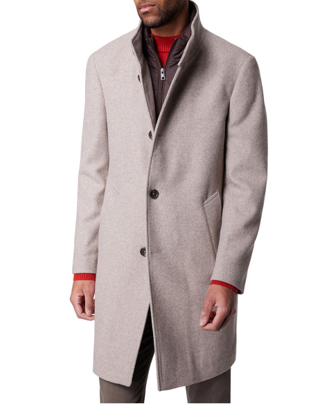 Abrigo Pierre Cardin Hombre Christopher Beige - Abrigo Elegante con Cremallera