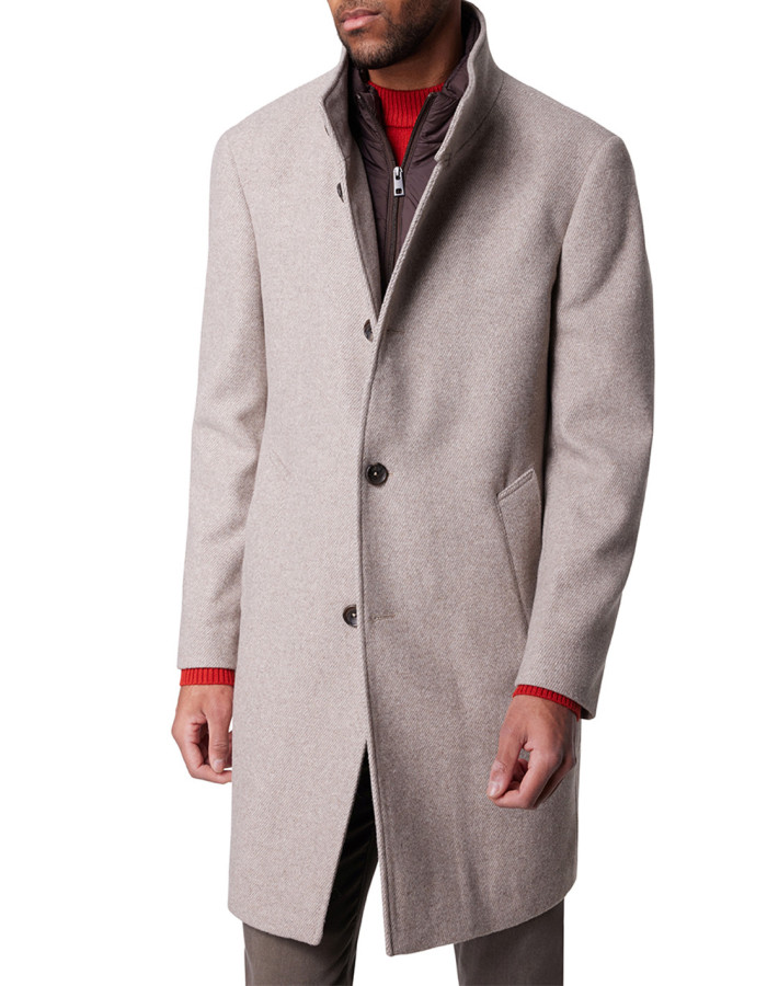 Abrigo Pierre Cardin Hombre Christopher Beige - Abrigo Elegante con Cremallera