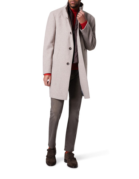 Abrigo Pierre Cardin Hombre Christopher Beige - Abrigo Elegante con Cremallera