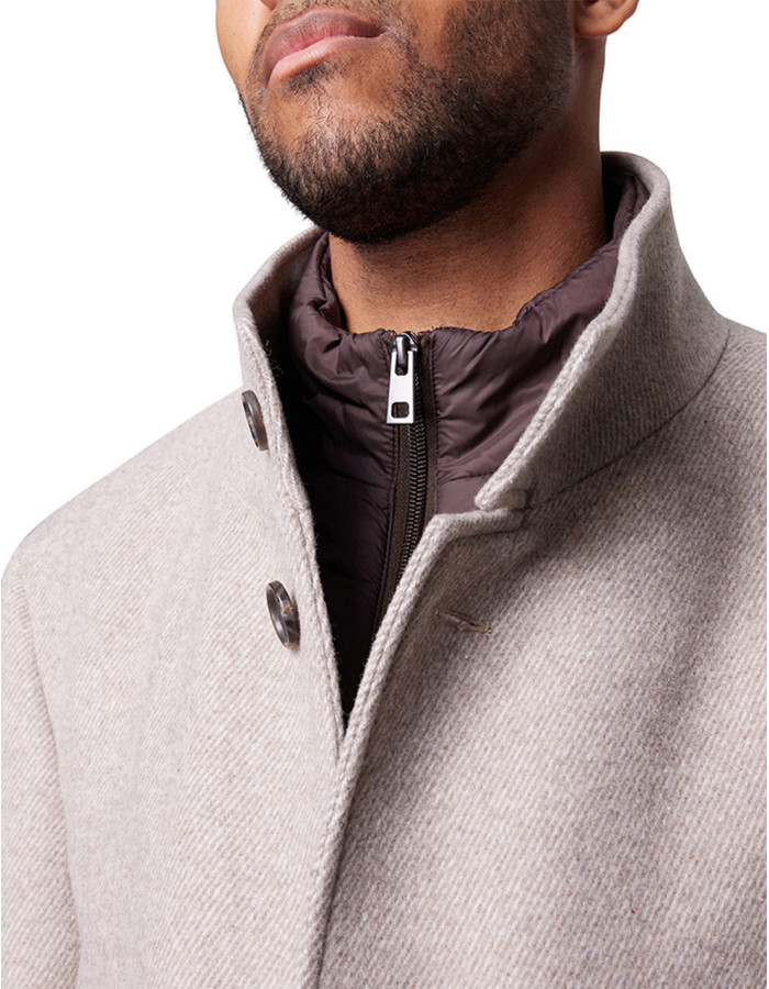 Abrigo Pierre Cardin Hombre Christopher Beige - Abrigo Elegante con Cremallera