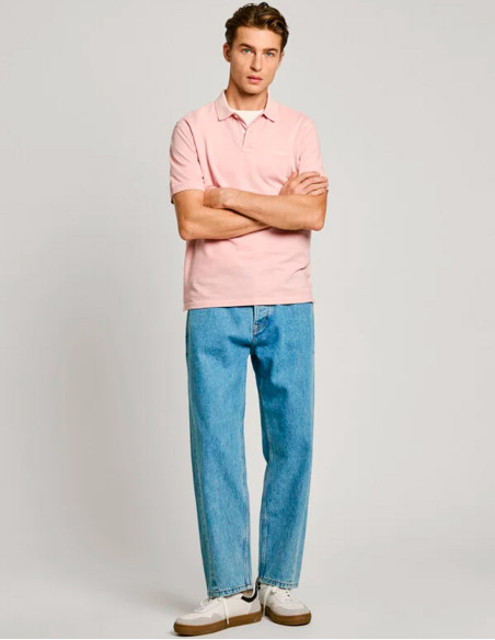 Polo Pepe Jeans Slim Fit en rosa claro - Piqué - Hombre | ManzanosModa