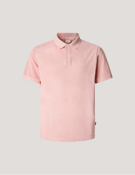 Polo Pepe Jeans Slim Fit en rosa claro - Piqué - Hombre | ManzanosModa