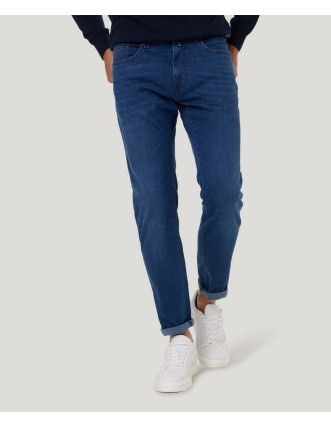 Vaqueros Pierre Cardin Lyon Tapered Fit Hombre - Azul Clásico