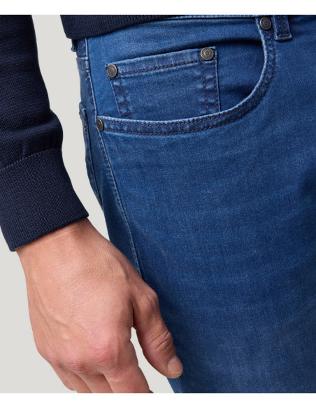 Vaqueros Pierre Cardin Lyon Tapered Fit Hombre - Azul Clásico