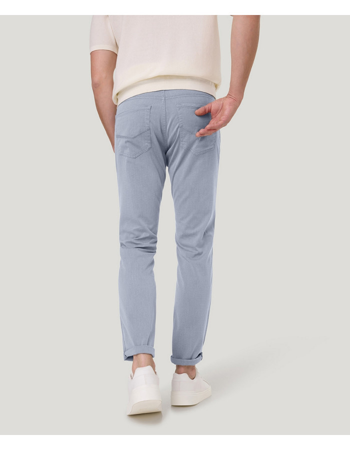 Pantalón Pierre Cardin Lyon Azul Tapered Fit 5 Bolsillos Hombre