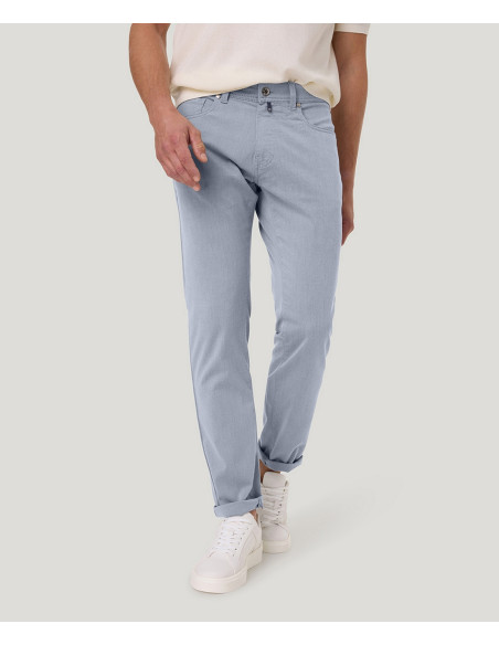Pantalón Pierre Cardin Lyon Azul Tapered Fit 5 Bolsillos Hombre