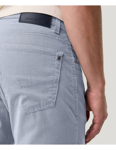 Pantalón Pierre Cardin Lyon Azul Tapered Fit 5 Bolsillos Hombre